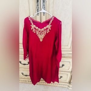 Agha Noor. Brand New dress , 2 pieces.  Shirt & trousers ,bright pink,Large size